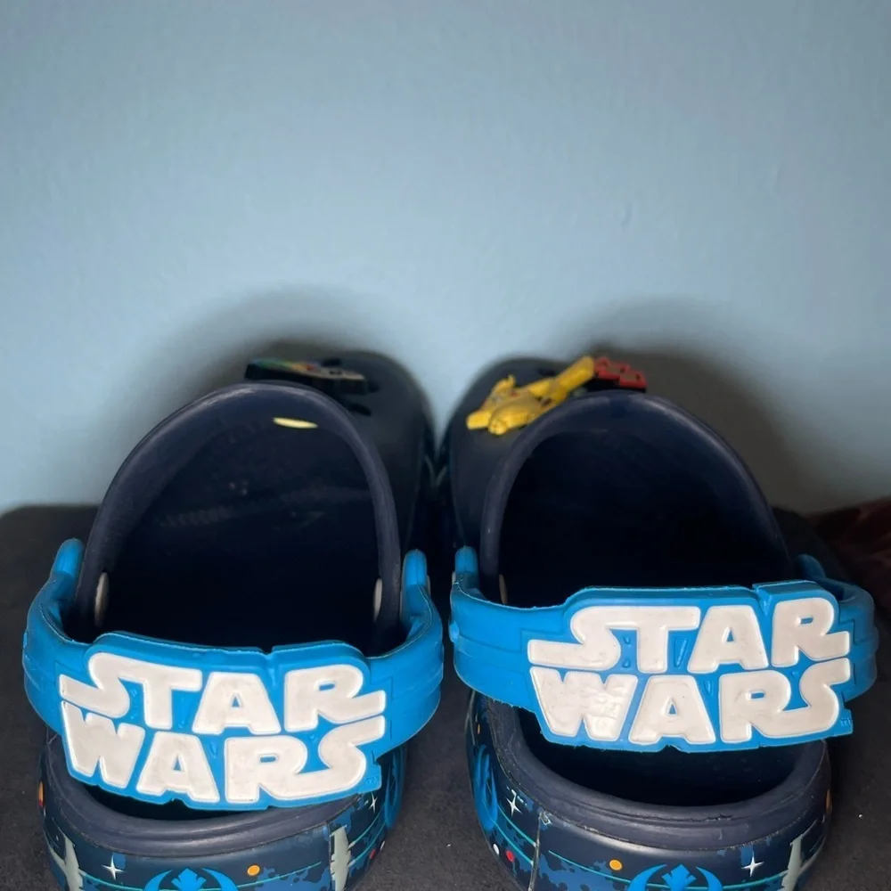 CROCS Blue Slippers with Perforated Design